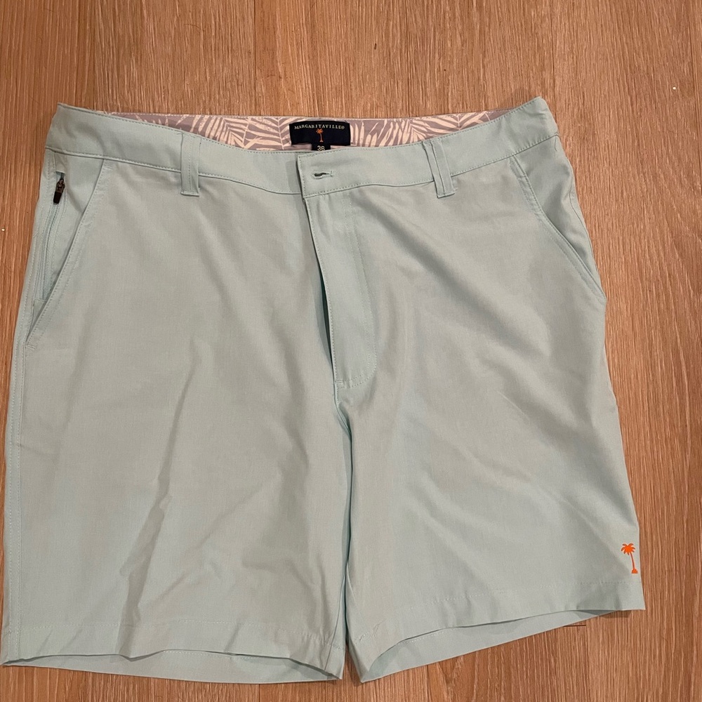 Margaritaville Clear water golf  shorts size 36 Teal in color